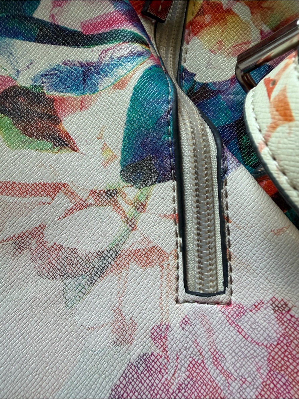 London Fog Floral Mini Backpack Purse Satchel Multicolor - Picture 5 of 8
